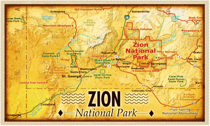 postcard zion national park